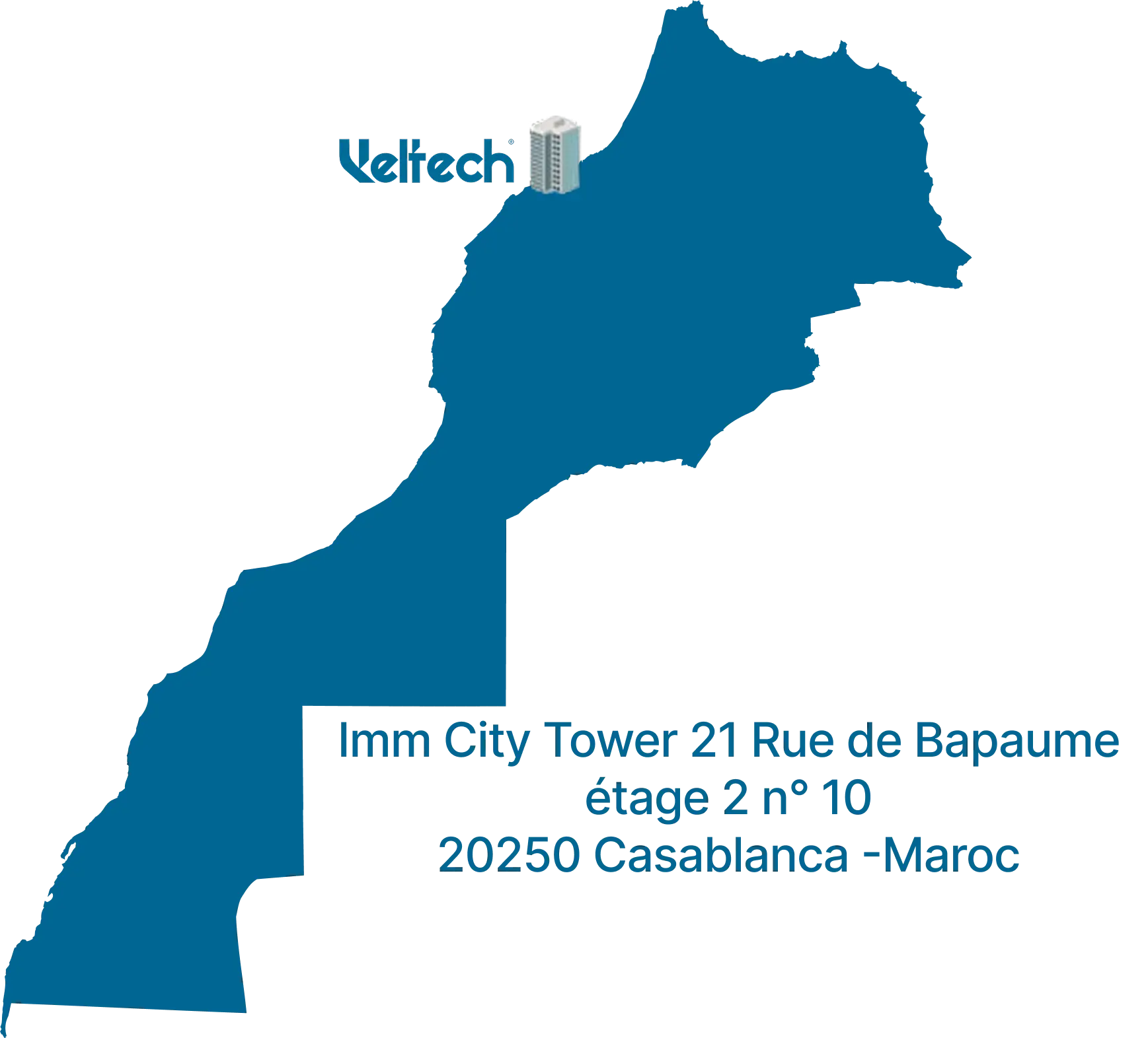 Localisation de Yeltech sur carte du maroc